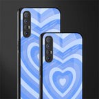 y2k blue hearts aesthetic glass case for oppo reno 3 pro image-2