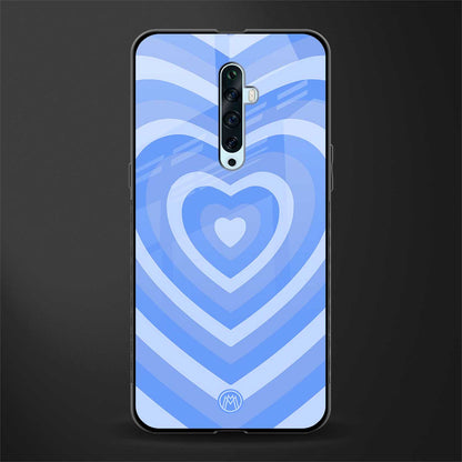 y2k blue hearts aesthetic glass case for oppo reno 2z image