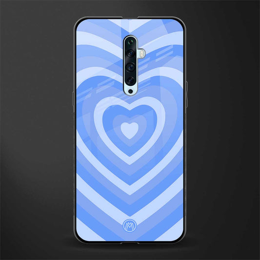 y2k blue hearts aesthetic glass case for oppo reno 2f image