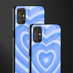 y2k blue hearts aesthetic glass case for samsung galaxy m51 image-2