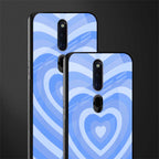 y2k blue hearts aesthetic glass case for oppo f11 pro image-2