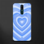 y2k blue hearts aesthetic glass case for oppo a9 image