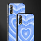 y2k blue hearts aesthetic glass case for vivo z1x image-2
