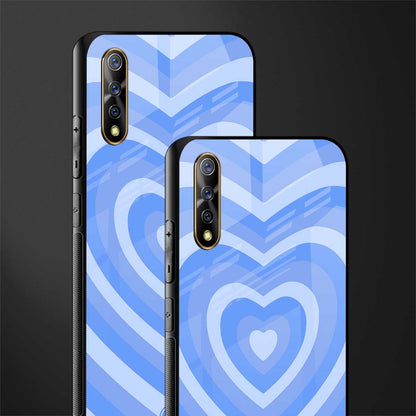 y2k blue hearts aesthetic glass case for vivo z1x image-2