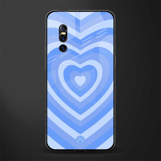 y2k blue hearts aesthetic glass case for vivo v15 pro image