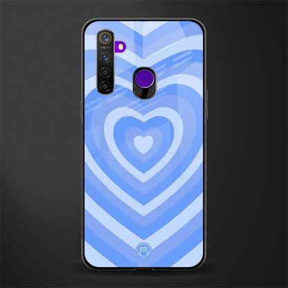 y2k blue hearts aesthetic glass case for realme 5s image