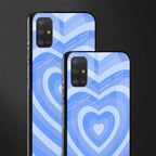 y2k blue hearts aesthetic glass case for samsung galaxy a51 image-2