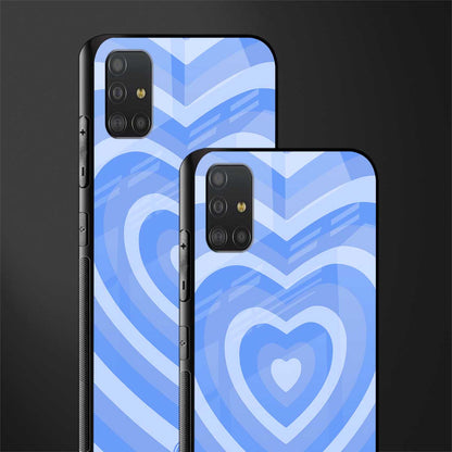 y2k blue hearts aesthetic glass case for samsung galaxy a51 image-2
