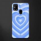 y2k blue hearts aesthetic glass case for samsung galaxy m31 image