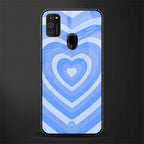 y2k blue hearts aesthetic glass case for samsung galaxy m21 image