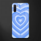 y2k blue hearts aesthetic glass case for samsung galaxy note 10 image