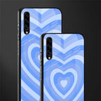 y2k blue hearts aesthetic glass case for samsung galaxy a70 image-2