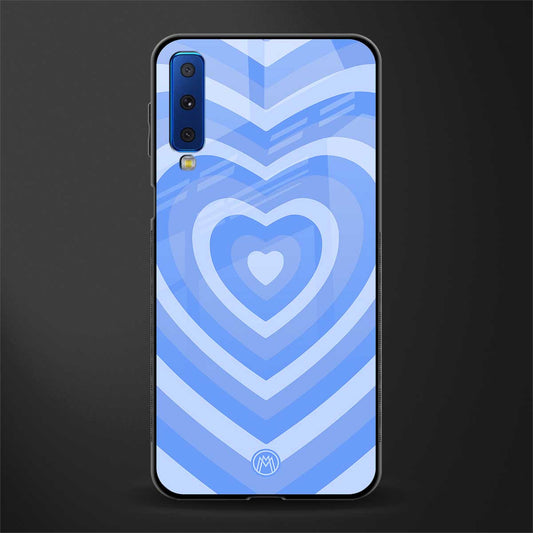 y2k blue hearts aesthetic glass case for samsung galaxy a7 2018 image
