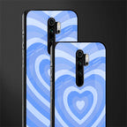 y2k blue hearts aesthetic glass case for redmi note 8 pro image-2
