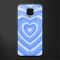 y2k blue hearts aesthetic glass case for redmi note 9 pro image