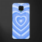 y2k blue hearts aesthetic glass case for redmi note 9 pro image