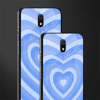 y2k blue hearts aesthetic glass case for redmi 8a image-2