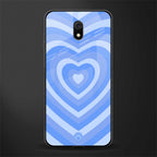 y2k blue hearts aesthetic glass case for redmi 8a image