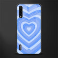 y2k blue hearts aesthetic glass case for mi a3 redmi a3 image