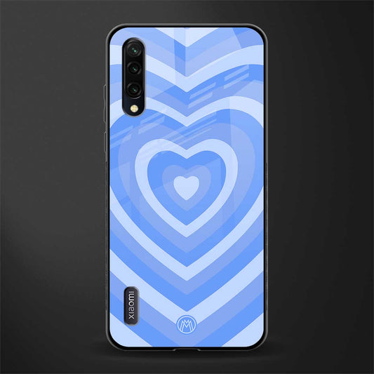 y2k blue hearts aesthetic glass case for mi a3 redmi a3 image