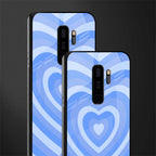 y2k blue hearts aesthetic glass case for samsung galaxy s9 plus image-2