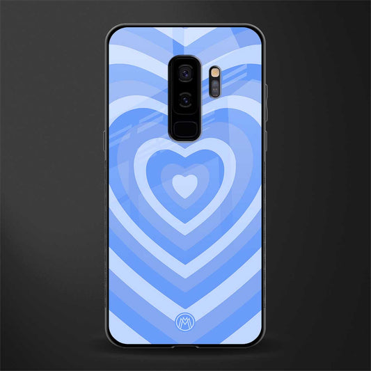 y2k blue hearts aesthetic glass case for samsung galaxy s9 plus image