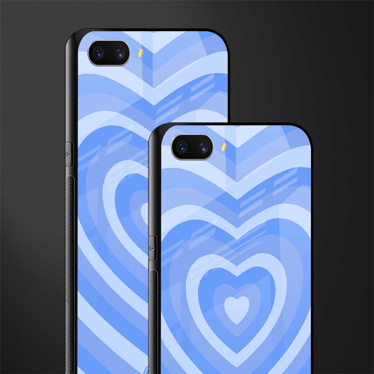 y2k blue hearts aesthetic glass case for realme c1 image-2