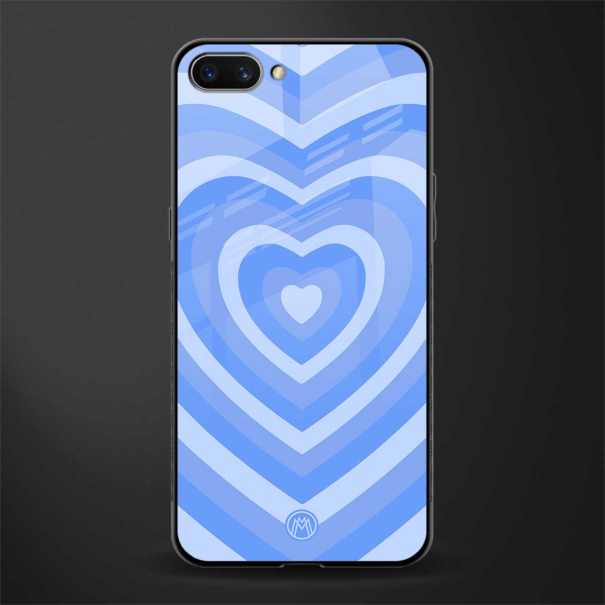 y2k blue hearts aesthetic glass case for realme c1 image