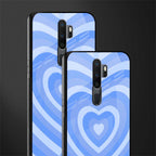 y2k blue hearts aesthetic glass case for oppo a9 2020 image-2