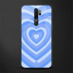 y2k blue hearts aesthetic glass case for oppo a9 2020 image