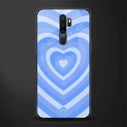 y2k blue hearts aesthetic glass case for oppo a9 2020 image