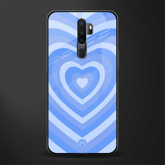 y2k blue hearts aesthetic glass case for oppo a9 2020 image