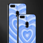 y2k blue hearts aesthetic glass case for oppo a12 image-2