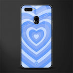 y2k blue hearts aesthetic glass case for oppo a12 image