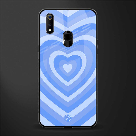 y2k blue hearts aesthetic glass case for realme 3 pro image