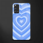 y2k blue hearts aesthetic glass case for vivo v19 image