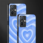 y2k blue hearts aesthetic glass case for vivo t1 5g image-2