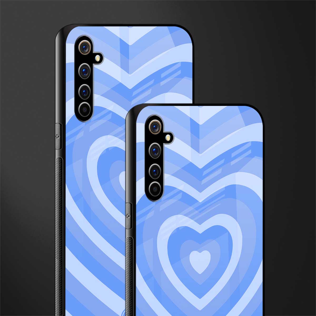 y2k blue hearts aesthetic glass case for realme x50 pro image-2