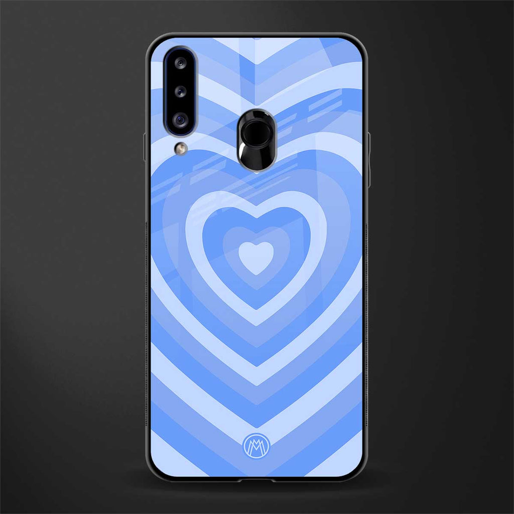 y2k blue hearts aesthetic glass case for samsung galaxy a20s image