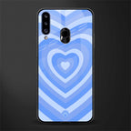 y2k blue hearts aesthetic glass case for samsung galaxy a20s image