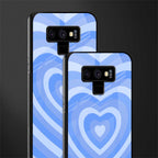 y2k blue hearts aesthetic glass case for samsung galaxy note 9 image-2
