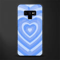 y2k blue hearts aesthetic glass case for samsung galaxy note 9 image