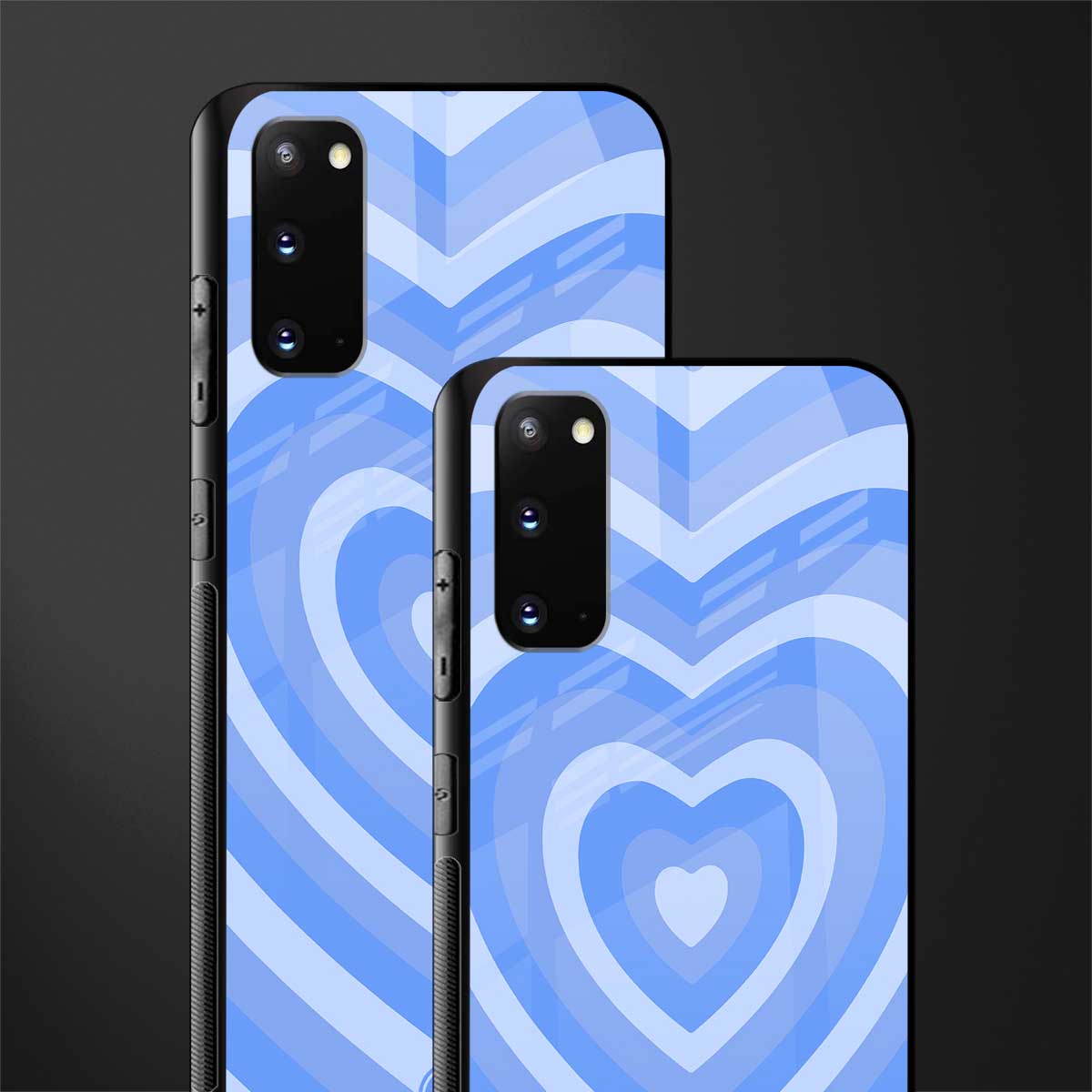 y2k blue hearts aesthetic glass case for samsung galaxy s20 image-2