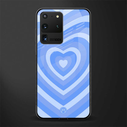 y2k blue hearts aesthetic glass case for samsung galaxy s20 ultra image