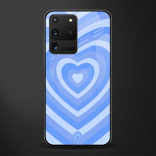 y2k blue hearts aesthetic glass case for samsung galaxy s20 ultra image
