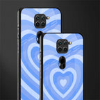 y2k blue hearts aesthetic glass case for redmi note 9 image-2