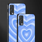 y2k blue hearts aesthetic glass case for oneplus nord 2 5g image-2