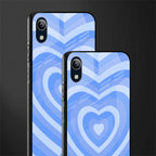y2k blue hearts aesthetic glass case for vivo y91i image-2