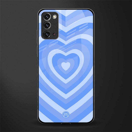 y2k blue hearts aesthetic glass case for samsung galaxy note 20 image