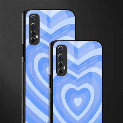 y2k blue hearts aesthetic glass case for realme 7 image-2